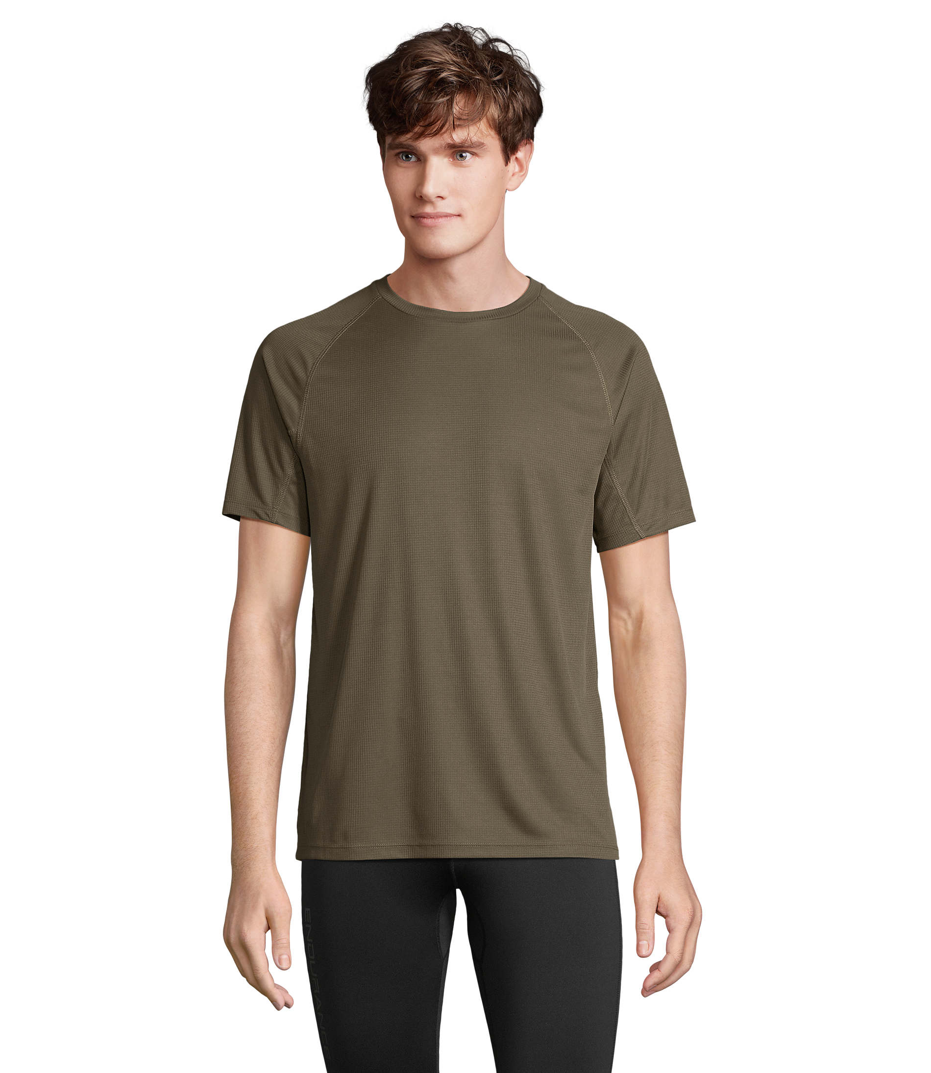 Tee-shirt unisexe personnalisable manches raglan VORTEX army