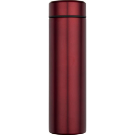 Vue rapprochée du corps d’une gourde rouge, sans personnalisation visible.