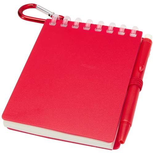 Ensemble carnet A7 et stylo publicitaire Lig Mini Rouge