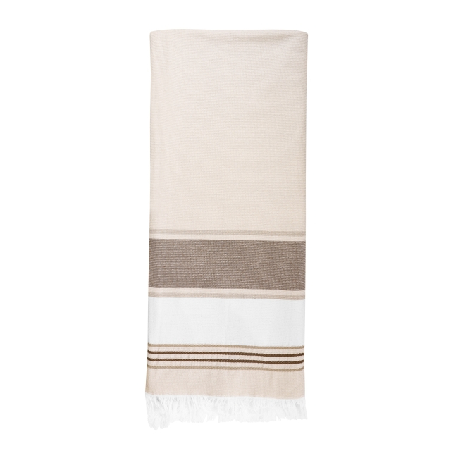 Fouta publicitaire bouclette Marina personnalisable Beige