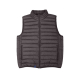 Bodywarmer gris chaud présenté à plat sur fond blanc, aucune personnalisation visible.