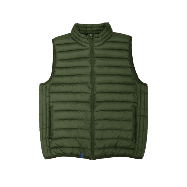 Bodywarmer publicitaire doublure 100 % personnalisable kaki