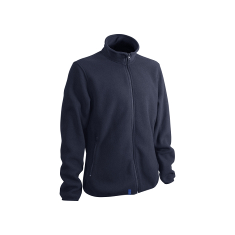 Veste polaire bleu marine présentée seule sur fond blanc, aucune personnalisation visible.