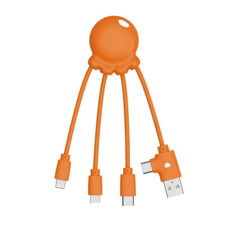 Câble publicitaire Octopus OBP multi-connecteurs Orange