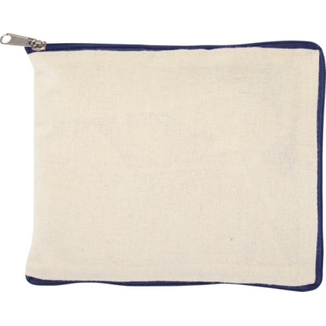 Sac présenté à plat, replié dans sa pochette intégrée avec fermeture zippée visible sur le bord, sans marquage visible.