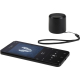 Enceinte noire positionnée à côté d’un smartphone affichant une interface musicale, sans personnalisation visible. Enceinte noire positionnée à côté d’un smartphone affichant une interface musicale, sans personnalisation visible.