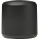 Enceinte noire présentée de face avec surface lisse et grille supérieure visible, sans marquage apparent. Enceinte noire présentée de face avec surface lisse et grille supérieure visible, sans marquage apparent.