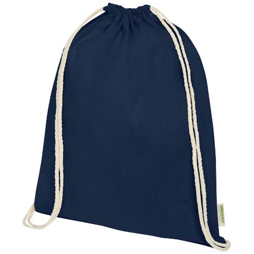 Gym bag personnalisable en coton bio 140 g/m² Odisha Marine