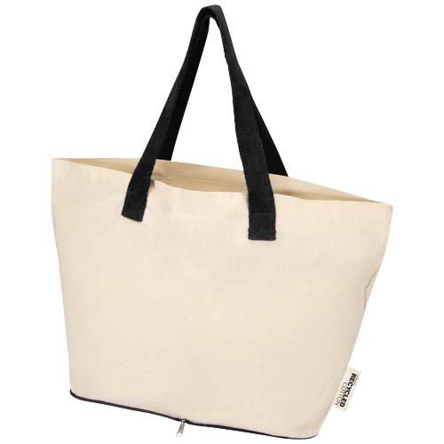 Sac shopping pliable à personnaliser 140 g/m² Sierra Naturel/Noir