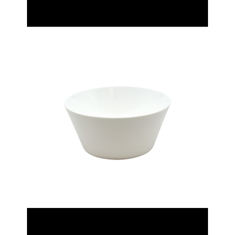 Bol blanc présenté à plat sur fond blanc, produit sans marquage apparent.