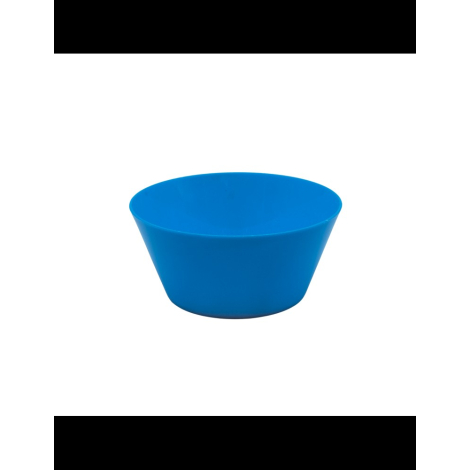 Bol bleu présenté à plat sur fond blanc, sans personnalisation visible.