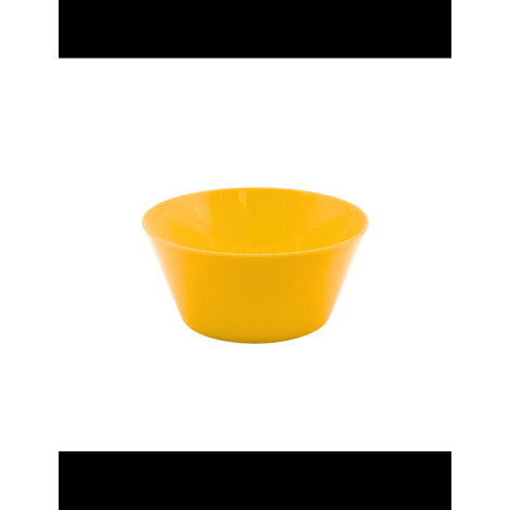 Bol jaune présenté à plat sur fond blanc, produit sans marquage apparent.