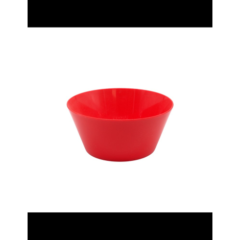 Bol rouge présenté à plat sur fond blanc, produit sans personnalisation visible.
