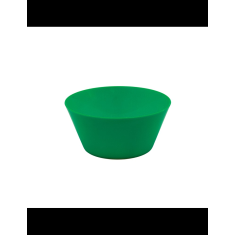 Bol vert présenté à plat sur fond blanc, sans marquage apparent.