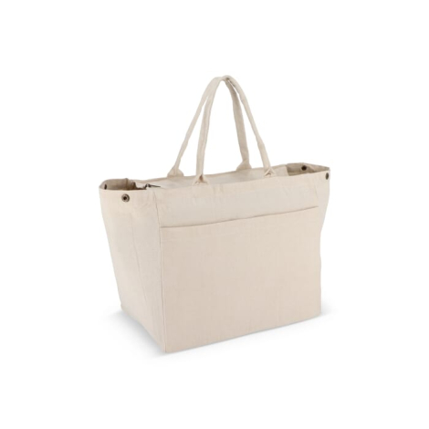 Sac à personnaliser coton zippé avec poche extérieure 320g