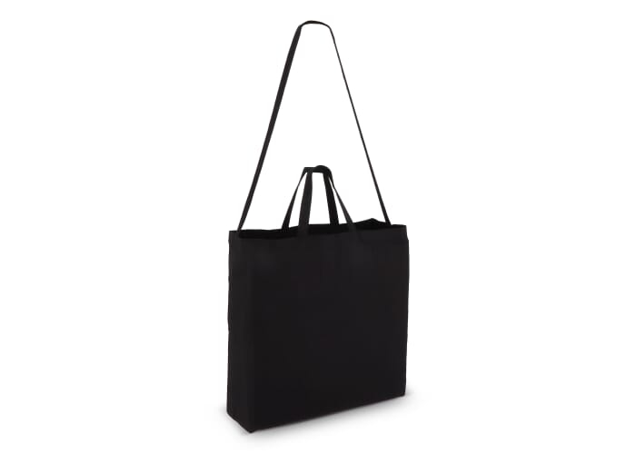 Sac personnalisable poignées longues et courtes coton 220g Noir