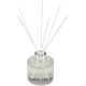 Diffuseur de parfum en verre transparent avec plusieurs bâtonnets diffusants insérés dans le goulot du flacon, sans marquage vis Diffuseur de parfum en verre transparent avec plusieurs bâtonnets diffusants insérés dans le goulot du flacon, sans marquage vis