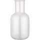 Gros plan sur la partie supérieure d’une carafe en verre à finition mate, sans personnalisation apparente.