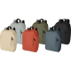 Ensemble de sacs à dos présentés dans plusieurs coloris avec poche frontale verticale, sans marquage visible.