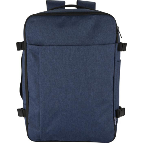 Sac cabine bleu présenté de face avec grande poche frontale, sans marquage visible.
