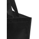 Vue rapprochée du bord supérieur d’un sac noir montrant les anses fixées au sac, sans personnalisation apparente. Vue rapprochée du bord supérieur d’un sac noir montrant les anses fixées au sac, sans personnalisation apparente.