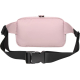 Sac banane rose présenté de face avec sangle réglable et boucle de fermeture visibles, sans marquage visible. Sac banane rose présenté de face avec sangle réglable et boucle de fermeture visibles, sans marquage visible.