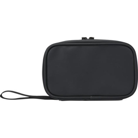 Vue arrière d’une pochette organiseur de câbles noire, sans marquage visible.