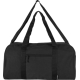 Sac week-end noir présenté de face avec anses et poche frontale zippée, sans personnalisation apparente.