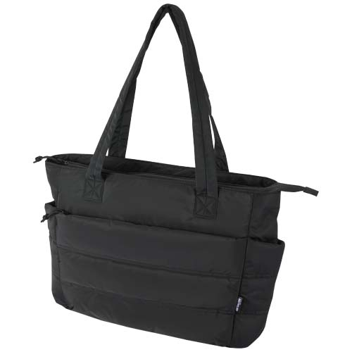 Cabas matelassé publicitaire pour écran 15,6" Puffer Noir