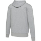 Sweat à capuche gris unisexe vu de dos avec capuche et structure textile épaisse, illustré sans personnalisation apparente.