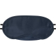 Masque pour les yeux bleu vu de face avec bordure cousue et surface lisse, présenté sans marquage apparent.