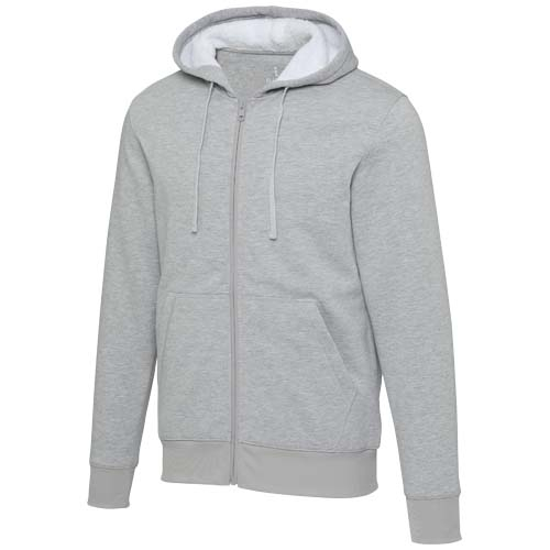 Sweat à capuche unisexe publicitaire doublure sherpa Natron Gris