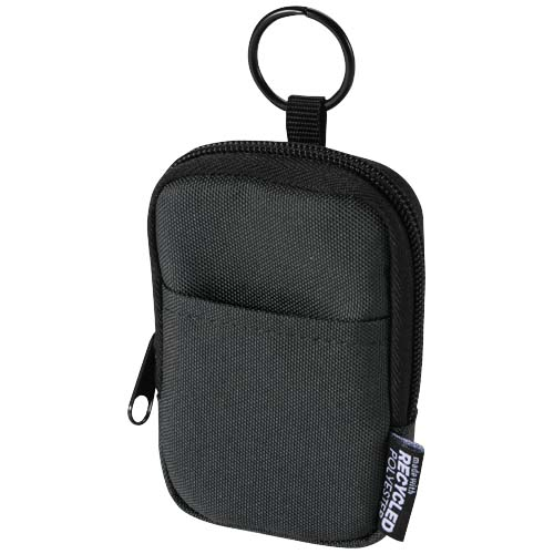 Pochette compacte publicitaire polyester recyclé Byron Noir