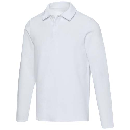 Polo unisexe promotionnel coton 245 g/m² manches longues Apollo Blanc