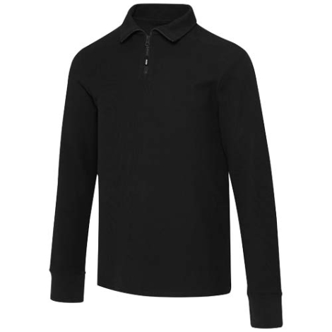 Polo personnalisé unisexe demi-zip en coton 245 g/m² demi-zip Zeus