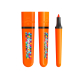 Trois surligneurs BIC Highlighter Flat orange alignés avec capuchons et une pointe visible, chacun avec personnalisation visible Trois surligneurs BIC Highlighter Flat orange alignés avec capuchons et une pointe visible, chacun avec personnalisation visible