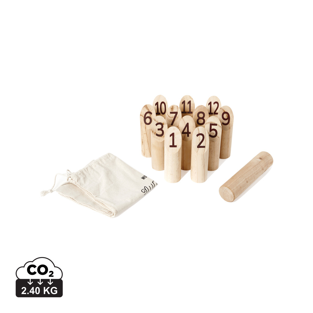 Jeu de quilles scandinaves personnalisées Muge VINGA Marron