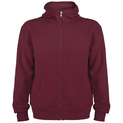 Sweat publicitaire zippé à capuche unisexe Montblanc ROLY Grenat
