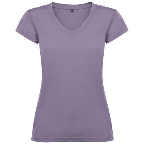 T-shirt publicitaire 155g femme col V Victoria Roly Lavande