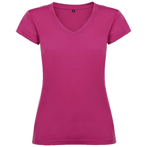 T-shirt publicitaire 155g femme col V Victoria Roly Rosette