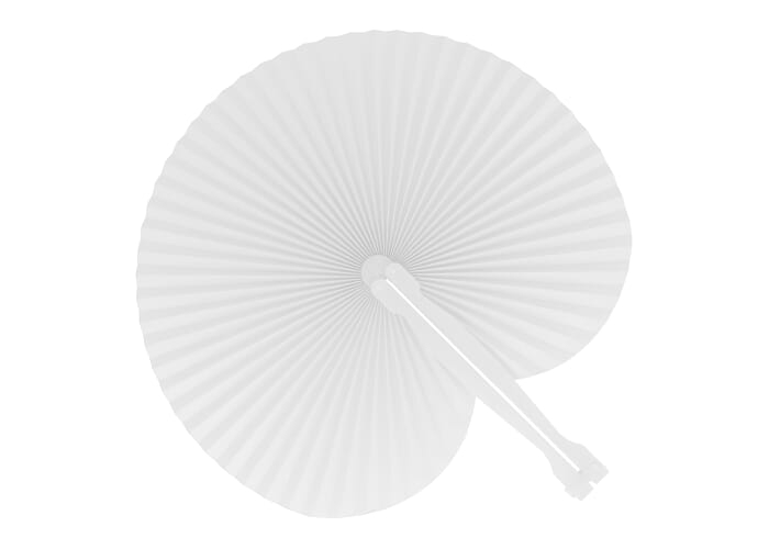 Mini éventail pliable personnalisable Blanc