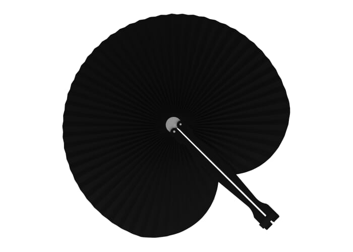 Mini éventail pliable personnalisable Noir