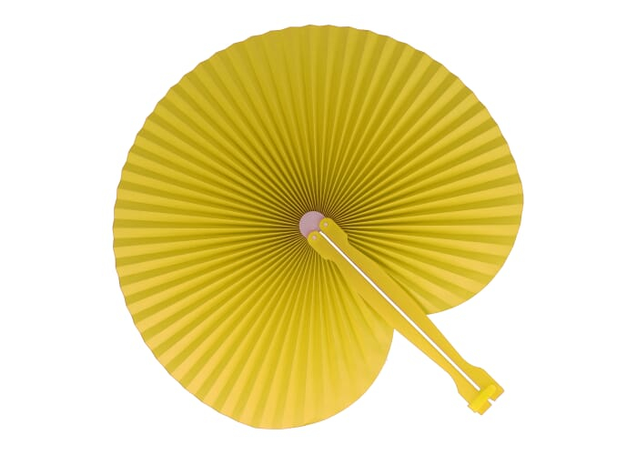 Mini éventail pliable personnalisable Jaune