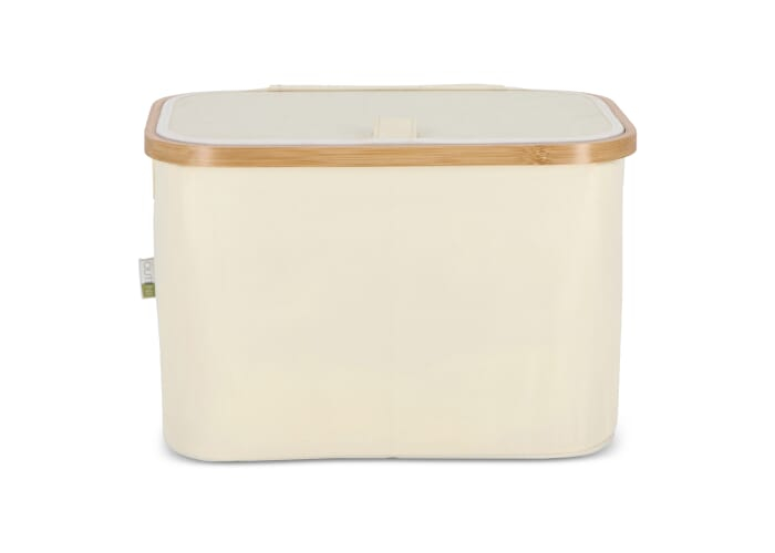 Panier pliant rPET personnalisable avec couvercle Sogne Ecru