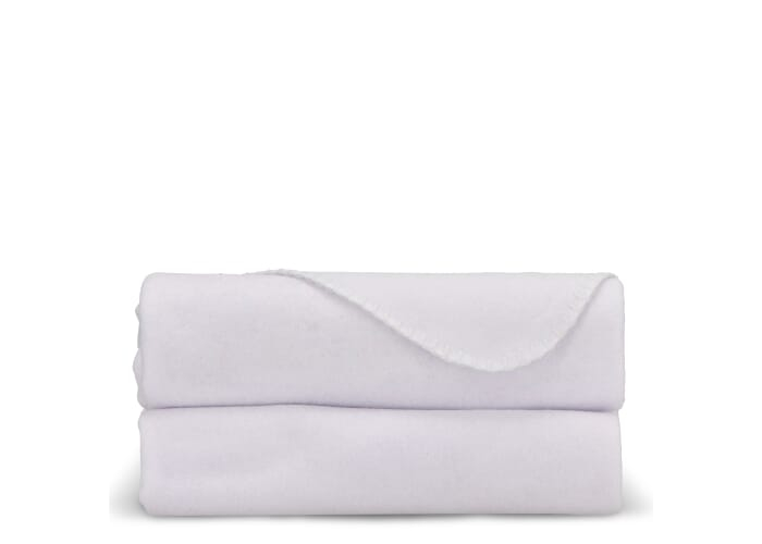 Couverture personnalisable en polaire 290 g Blanc