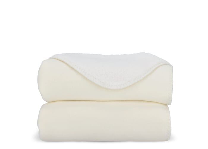 Couverture polaire Sherpa 510 g publicitaire Blanc