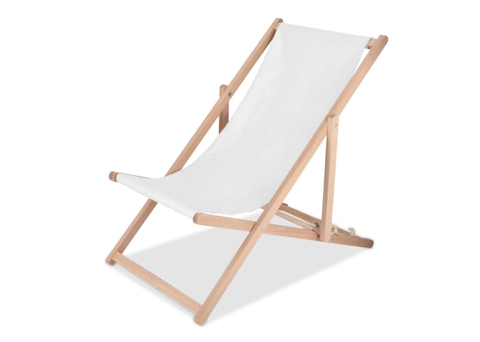 Chaise de plage pliante promotionnelle sublimation Blanc