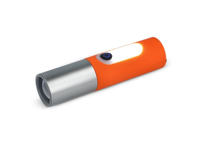 Lampe de poche LED personnalisée rechargeable 10W zoom 300lm Orange