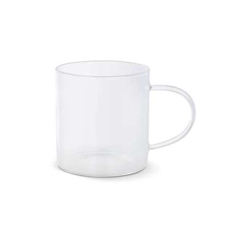 Tasse à café publicitaire en verre avec anse 300ml Vardez