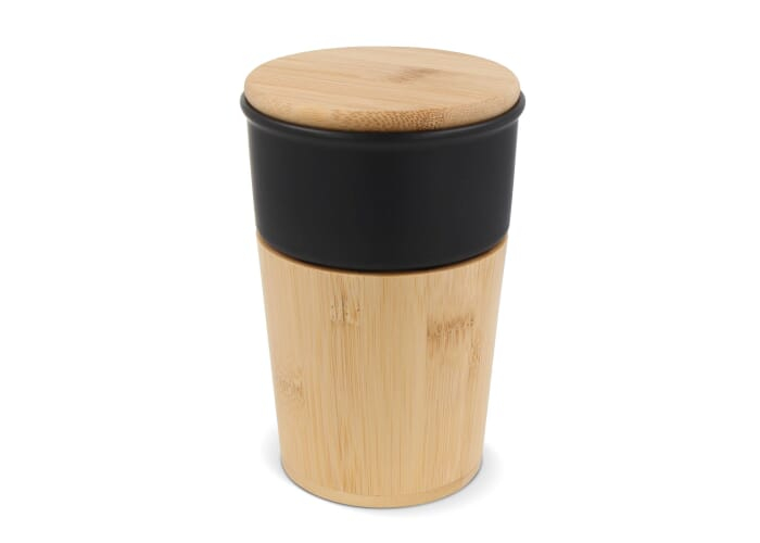 Gobelet 300ml promotionnelle bambou céramique Vienne Noir